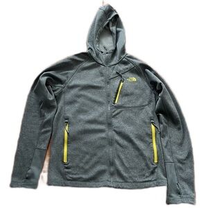 The North Face Zipper Up Hoodie Men Grey Size S Jacket inside Fleece